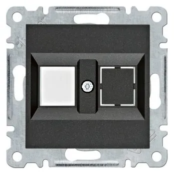 Elektrická zásuvka Internetová zásuvka nástěnná Hager černá