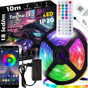 LED páska LED pásek Zolta 10 m, vícebarevný, 12 W, s Bluetooth aplikací a dálkovým ovládáním