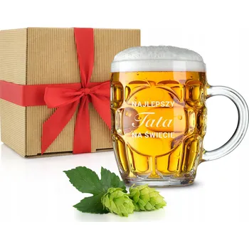 Sklenice S gravírováním PIVNÍ SKLENICE PRO TÁTU 0,5L Dárkový dárek ke Dni otcům k narozeninám 18-99