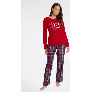 Dámské pyžamo Henderson dámské pyžamo bavlna červené velikost S