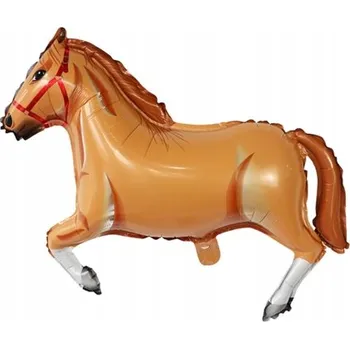Balónek FÓLIOVÝ BALÓNEK KŮŇ HNĚDÝ koně dekorace narozeniny HELIUM VELKÝ MS