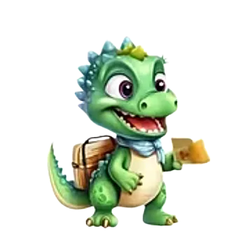 Nažehlovací obrázek - dinosaurus s batohem VI (7,6 x 9,0 cm)