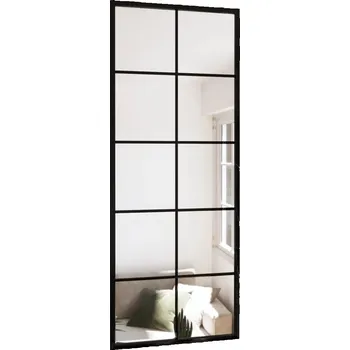 Zrcadlo Zrcadlo nástěnné, černé, 100 x 40 cm, kovové