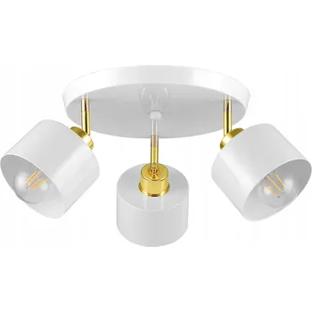 Stropní svítidlo nástěnné závěsné svítidlo lustr LED 3x E27 patice LOFT bílo-zlaté