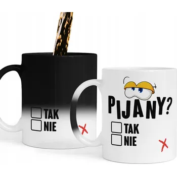 MAGICKÝ HRNEK S LOGEM DÁREK VTIPNÝ OPILÝ ANO NE + DÁREK TEXT