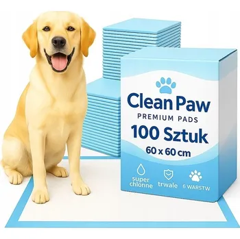 toaleta pro psa ABSORPČNÍ PODLOŽKY PRO PSY 60X60 100 KS HYGIENICKÉ PODLOŽKY PRO ŠTĚŇATA + SÁČKY