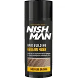 Nishman keratinová vlasová vlákna středně hnědá 21 g