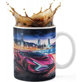 KERAMICKÝ HRNEK 330ML S POTISKEM - AUTA SUPER AUTA PLÁŽ MĚSTO NOC