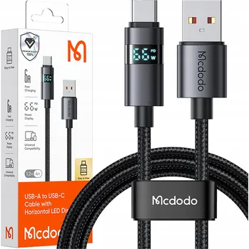 Datový kabel Kabel McDodo USB - USB typ C 1,2 m černý