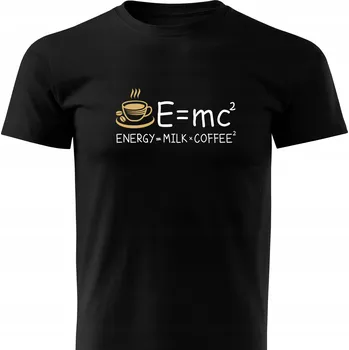 Pánské tričko Dárek pro studenta FYZIKY - tričko se vzorem E=mc2