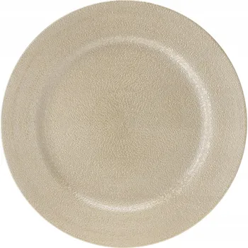 Talíř PODTALÍŘ KULATÝ 33 x 33 x 1,5 CM SE ZLATÝM JEMNÝM ŽEBROVÁNÍM