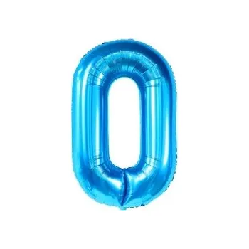 Balónek Fóliový balónek číslice čtyři modrý narozeniny 40 cm