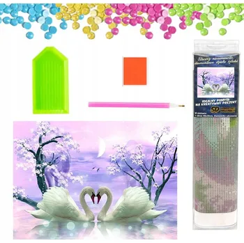 Obraz DIAMANTOVÁ MOZAIKA VÝŠIVKA 5D Labuť láska 30x40