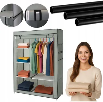 Šatní skříň Skříň Aptel DA567 103 x 164 x 42 cm šedá