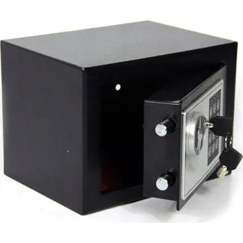 Trezor Domácí trezor pokladnička s elektronickým zámkem, kód, klíč, pancéřová pokladna