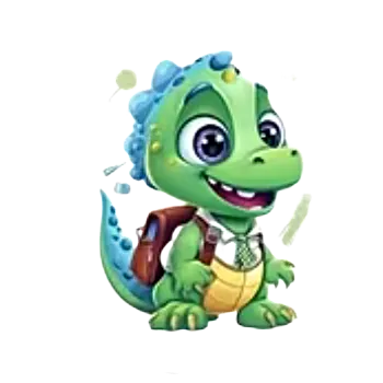 Nažehlovací obrázek - dinosaurus s batohem V (6,8 x 9,0 cm)