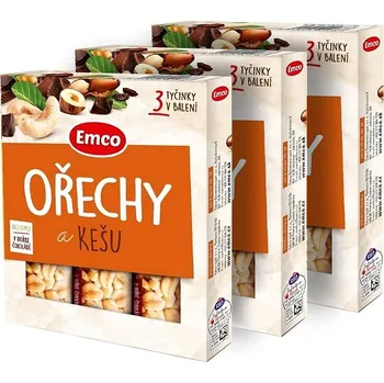Emco Tyčinka s ořechy a kešu 3x35g