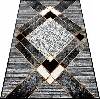 Koberec KOBEREC DO KUCHYNĚ 60X100 DO OBÝVACÍHO POKOJE MODERNÍ ŠEDÝ MĚDĚNÝ DO POKOJE