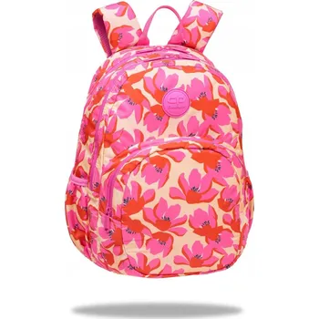 Školní batoh vícekomorový CoolPack červený, odstíny žluté a zlaté, růžový 27 l