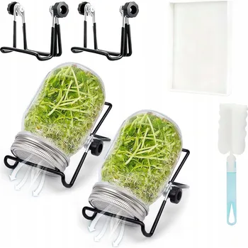 Sklenice KLÍČÍCÍ SKLENICE NA KLÍČKY NÁDOBA NA SEMENA KLÍČKY 1L 2ks