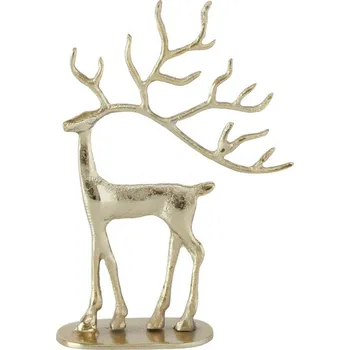 Vánoční dekorace Trollah Dekorační figurka jelen, výška: 31 cm, zlatá 9829693