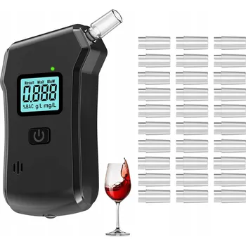 Alkohol tester Policejní Alkohol Tester Profesionální Digitální Domácí Alkoholtest Svítilna 20x Náustek