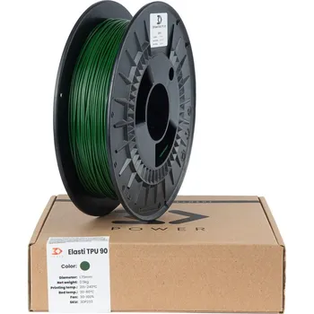 3D tisk 3DPower TPU - Zelená / Green 0.5 kg - Filament