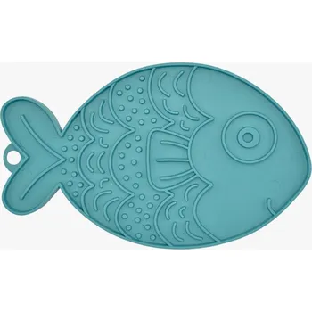 Miska pro psa Lízací podložka pro psy a kočky Fiboo Fishka - tyrkysová 1 Ks
