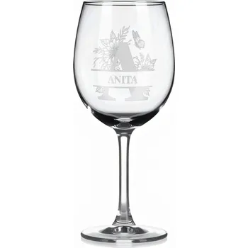 Sklenice Vínová sklenka s gravírovaným jménem – ANITA