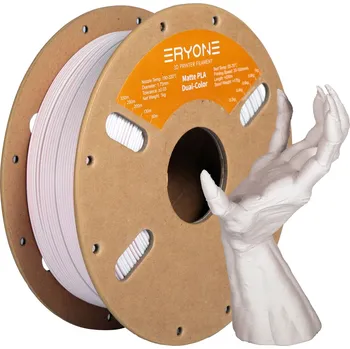 Filament ERYONE PLA Matte Filament - Matný dvoubarevný 1kg (růžová, bílá) - Filament