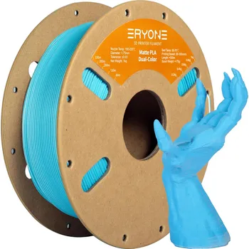 Filament ERYONE PLA Matte Filament - Matný dvoubarevný 1kg (modrá, bílá) - Filament