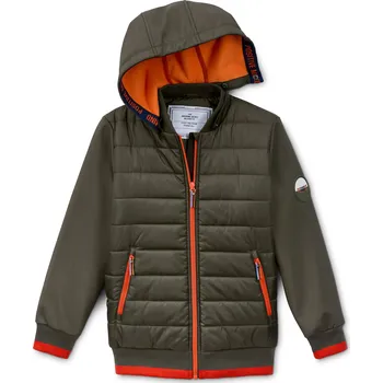 628370 - Tchibo - Hybridní prošívaná bunda s recyklovaným materiálem - pro kluky - vel. 134/140 - barva: zelená
