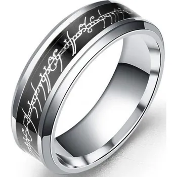 Prsten Stříbrný prsten Černý Pán Prstenů Signet