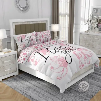 Povlečení 3D Bavlna Povlečení 140x200 MILUJI TĚ