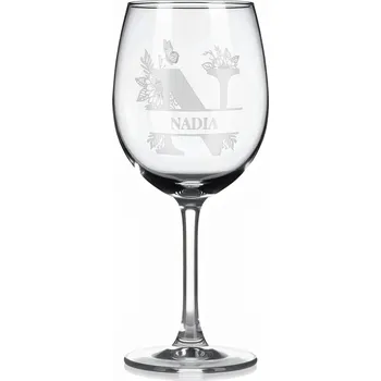 Sklenice Vínová sklenka s gravírovaným jménem – NADIA