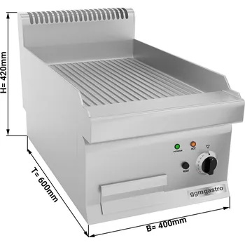 Kuchyňský gril G.Gastro Elektrický gril - drážkovaný (4 kW)