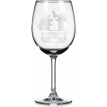 Sklenice Vínová sklenka s gravírovaným jménem – HORTENZIE