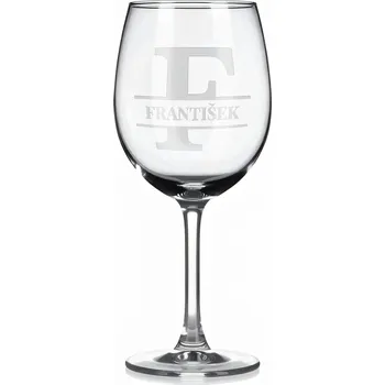 Sklenice Vínová sklenka s gravírovaným jménem – FRANTIŠEK