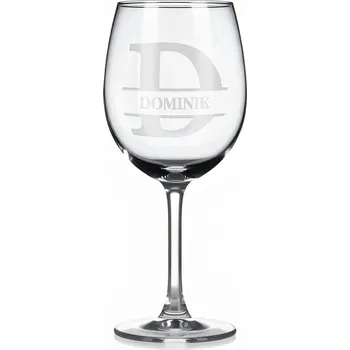 Sklenice Vínová sklenka s gravírovaným jménem – DOMINIK