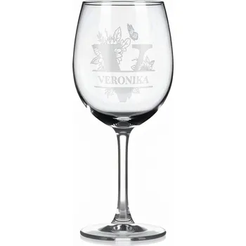 Sklenice Vínová sklenka s gravírovaným jménem – VERONIKA