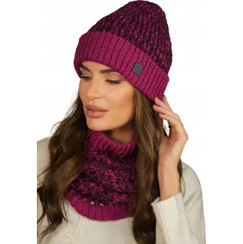 Dámské spodní prádlo Dámská souprava s lurexovou nití, zajímavý vzor, polský výrobek Kamea MERUŇKA, barva FUCHSIOVÁ