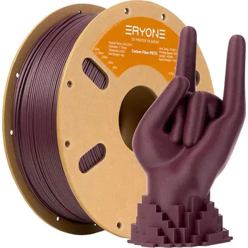 Filament ERYONE PETG Filament - Carbon Fiber červená 1kg (s uhlíkovým vláknem) - Filament