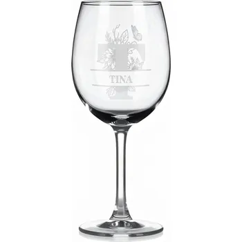 Sklenice Vínová sklenka s gravírovaným jménem – TINA