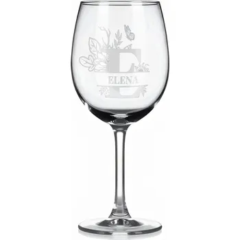 Sklenice Vínová sklenka s gravírovaným jménem – ELENA