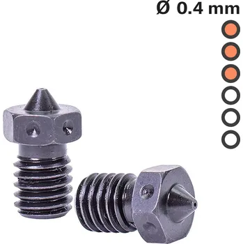 Příslušenství k 3D tiskárně Tvrzená tryska E3D V6 0.4 mm - Náhradni dily a doplnky na 3D tiskárnu