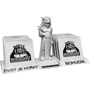 Příslušenství k 3D tiskárně Socha Radegast a 8 podtácků