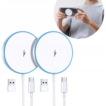 MagSafe 15W nabíječka pro iPhone 17 16 15 14 13 12 USB-C rychlá bezdrátová