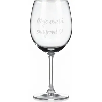 Sklenice Sklenice na víno s gravírovaným textem - Moje skvělá švagrová.