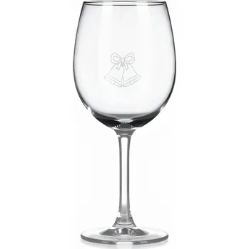 Sklenice Sklenice na víno s gravírovaným motivem vánočních zvonků