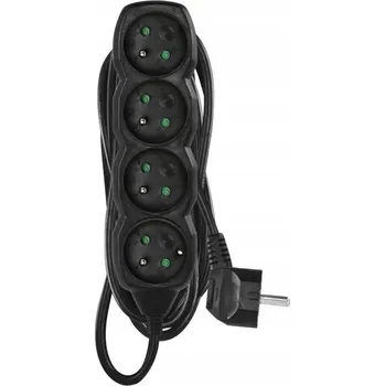 Prodlužovací kabel Prodlužovací Kabel přívod s lištou Emos 5 m 4 ks černý